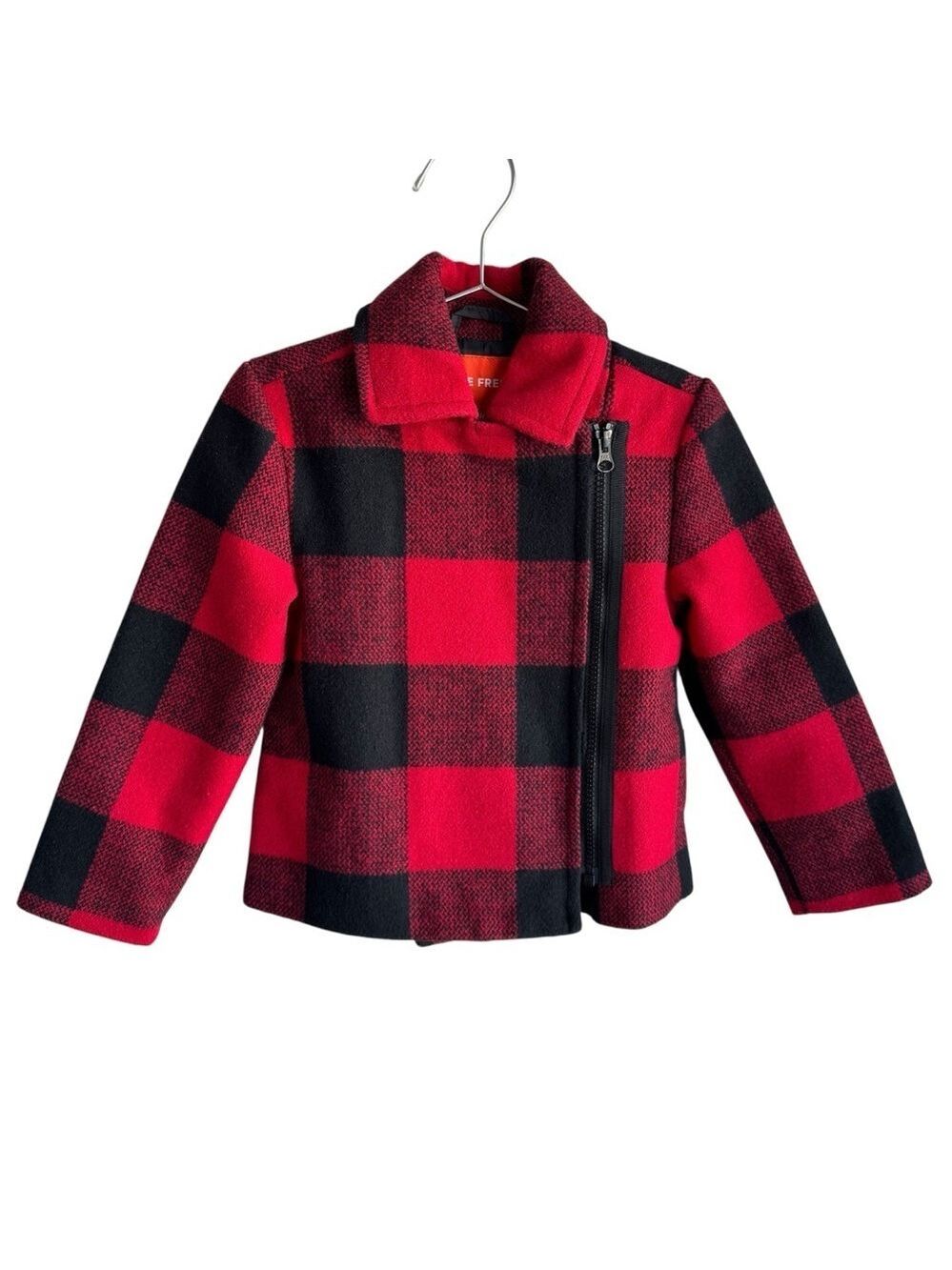 Joe Fresh Buffalo Plaid Jacket Girls 4 Red Black Check Casual Outdoor Christmas